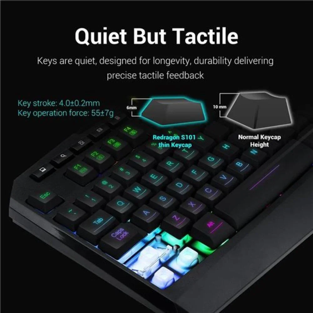 Gaming Keyboard, M601 Mouse, RGB Backlit Gaming Keyboard, Programmable Backlit